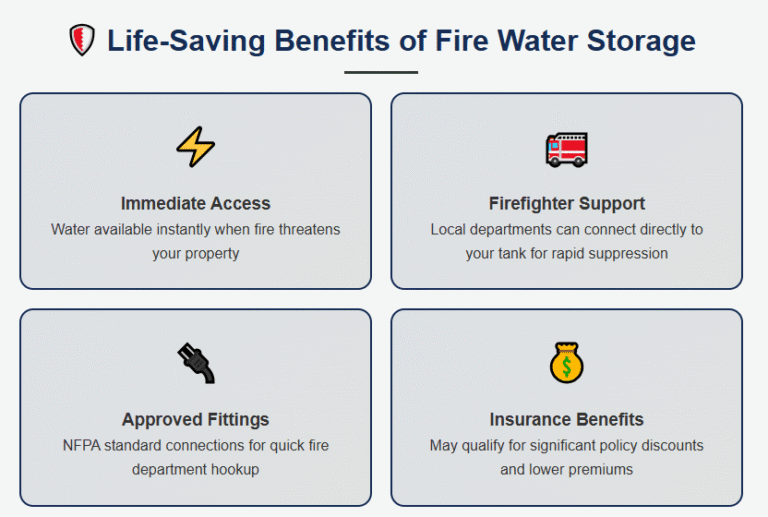 Life saving benefits of fire water storage graphic Waikoloa Fire Safety