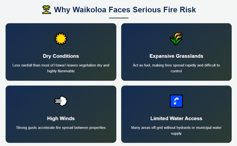 graphic for why Waikoloa faces serious fire risk