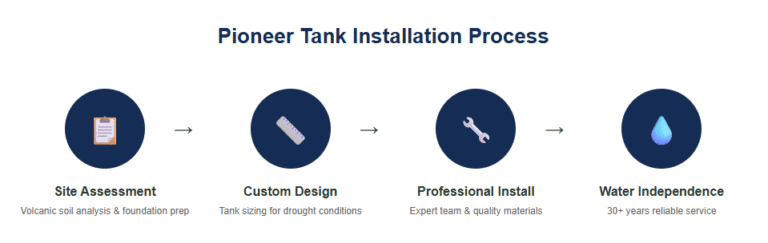 Hakalau water catchment system installation process