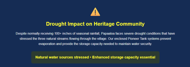 Papaaloa Water Catchment Drought Conditions